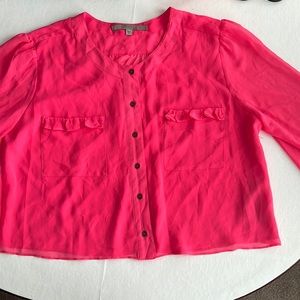 pink crop top blouse